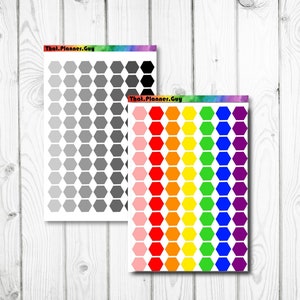 Hexagon Planner Sticker. Functional Stickers for  any planner type.