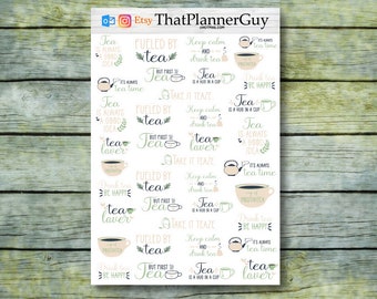Stickers quote quote thee – gezellige planner dagboekset, matte stickers