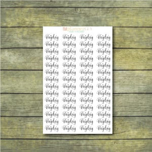 Payday-sticker: een functionele plannersticker met doodle-lettertype en accenten