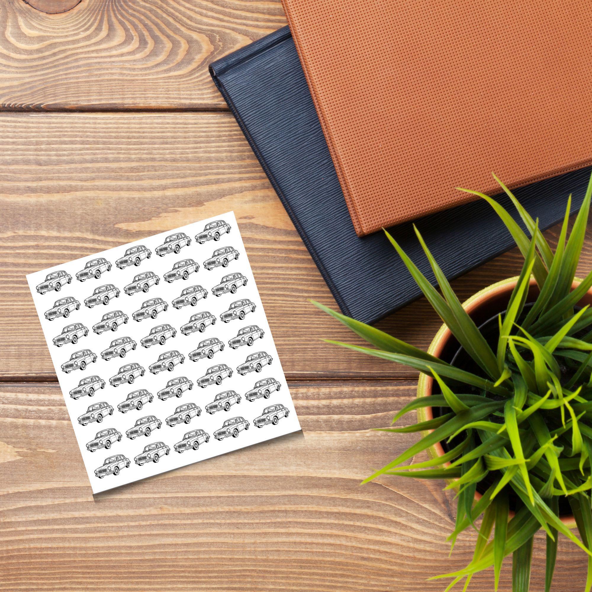 Tiny Sketched Automobile Stickers | Minimalist Car Icons | Matte Finish ...