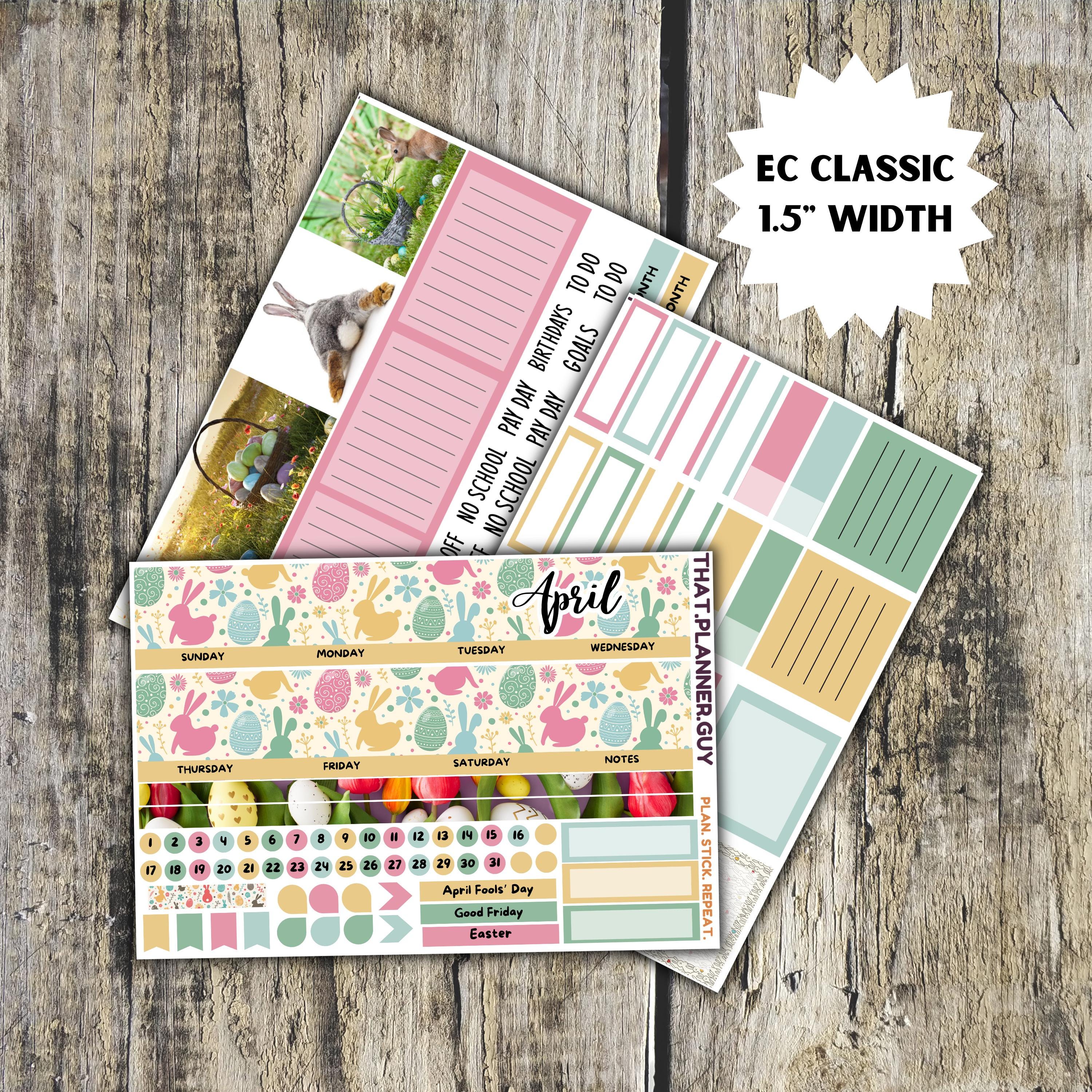 April Planner Sticker Kit for Erin Condren | Spring Weekly Planner ...