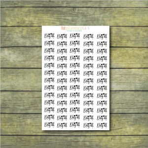 Day Off: een functionele plannersticker met doodle-lettertype en accenten