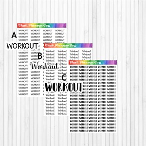 Workout Script Planner Stickers