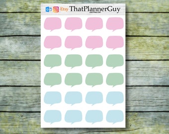 Planner Stickers | Functional Planner | Hand Drawn Stickers | Speech Bubble Stickers