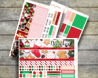 Christmas Vibes | December Monthly Planner | Erin Condren Monthly Kit