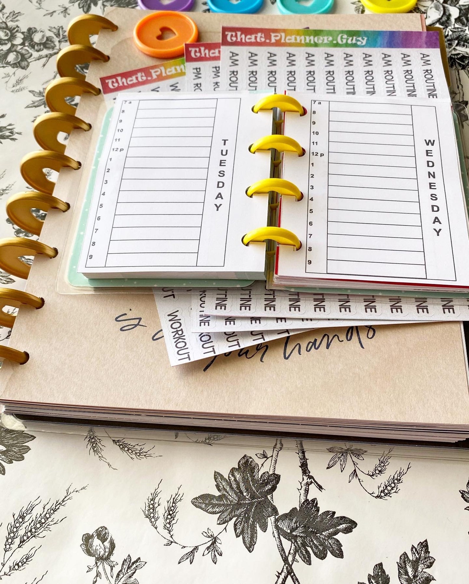 Micro Happy Planner Hourly Inserts Hourly Inserts Micro Etsy