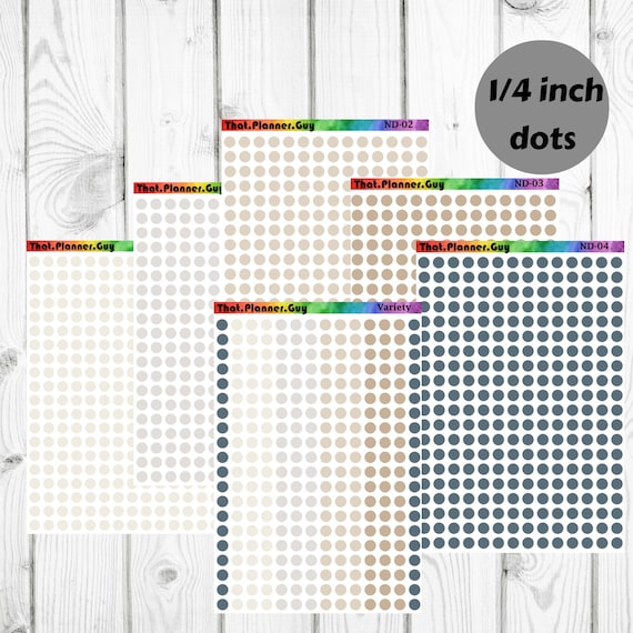 FOIL Mini Dot Stickers 4mm Markers for Planners, Bullet Journals, and  Calendars 45 Different Color Options DOT009 