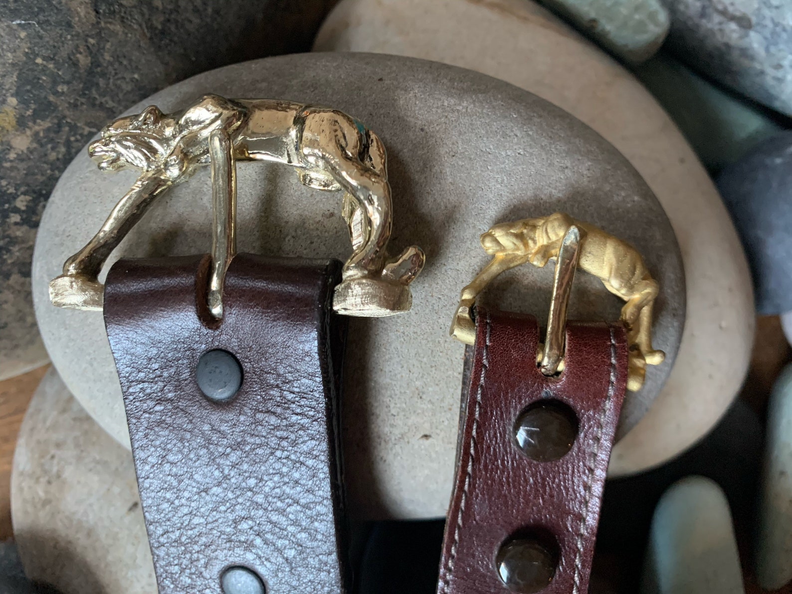 Sheriff Collection Gold Panther Head Buckle