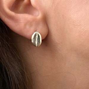 Coffee Bean Post Earrings