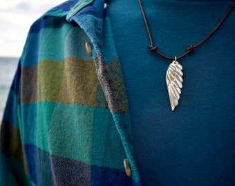 Colgante Feather Wing Salmo 91 Versículo de la Biblia