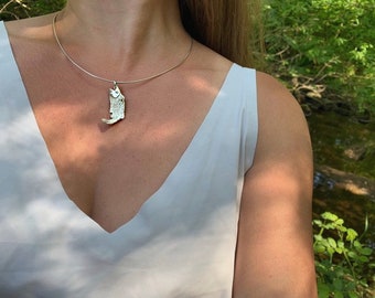 Bass Fish Pendant or Keychain