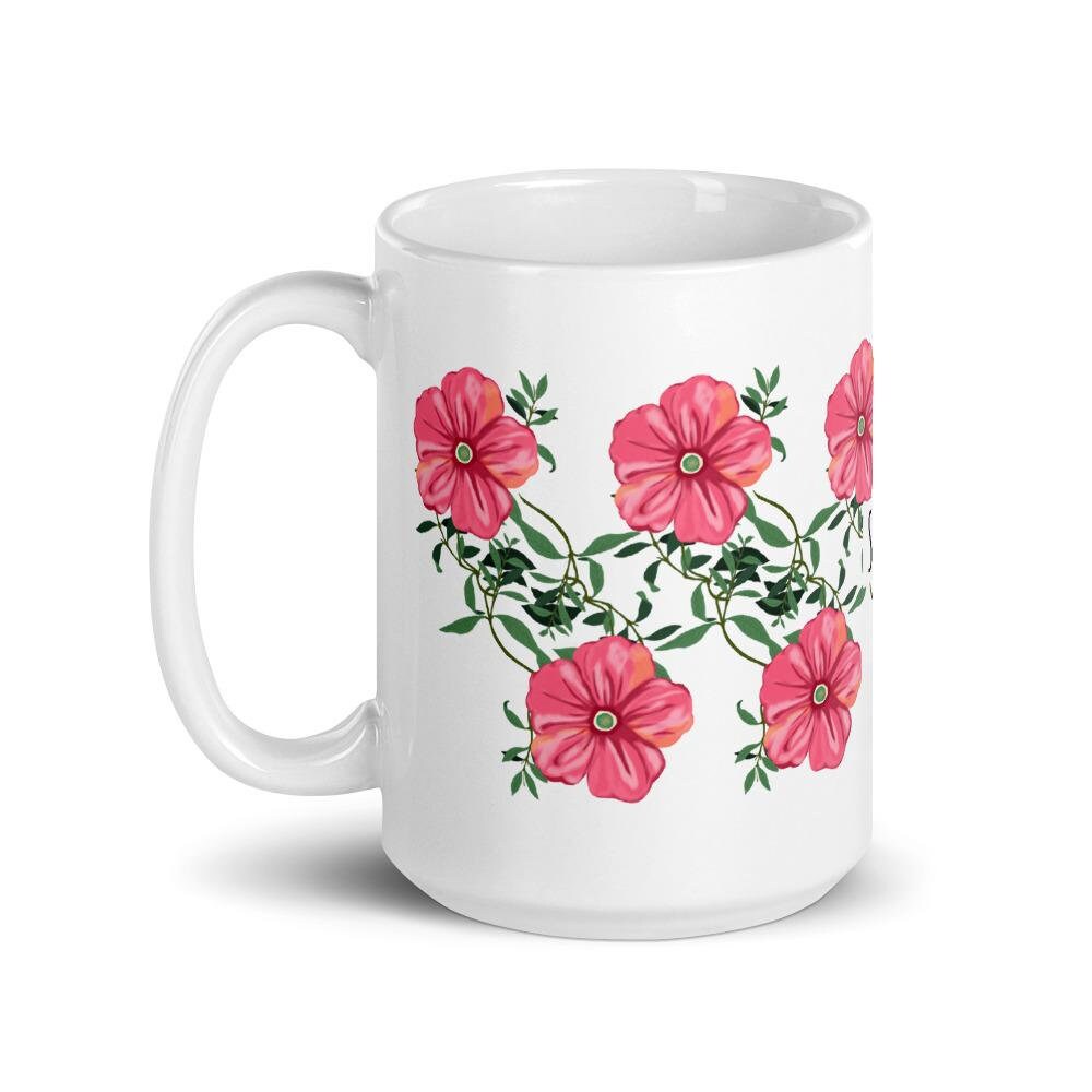 Custom Personalized Floral Mug Flower Mugs Fun Customized Etsy Ireland