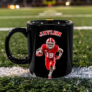 Custom Sports Mug, Basketball Mom Dad Mug, Football Birthday Gift, Team Number Player Name Photo Mug, Family Mug, Personalized Mug