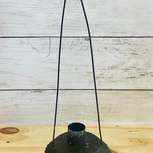 Primitive Style Hanging Pie Candle Holder Taper Candle Holder