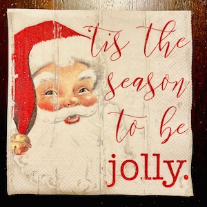 Christmas napkins/Santa Reindeer crafters Napkin Bundle set of 8