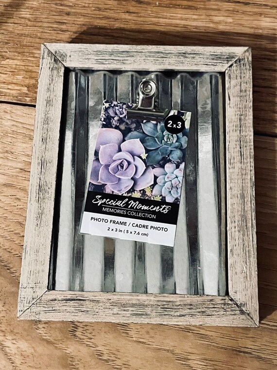 Galvanized Metal Picture Frame Etsy