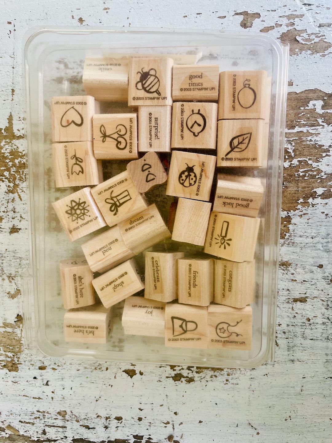 Stampin up 2003 28 Pc Mounted Stamp Set Good Times Theme *pre-owned* - Etsy