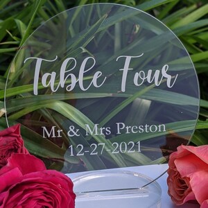 Acrylic Table Numbers With Stand, Table Numbers, Perspex Table Names, Wedding Table Numbers, Wedding Table Decor, Clear Table Numbers