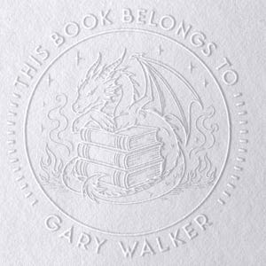 Custom Book Embosser Personalized Bookish Gift Self-Inking Book Stamp
