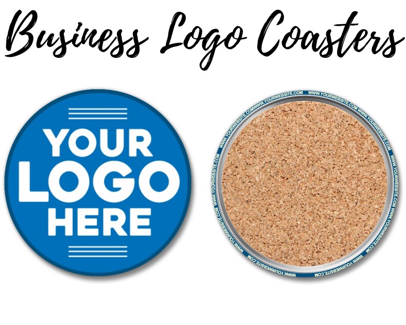 Logo Coasters Personalized Coasters Custom Bar Coasters Etsy