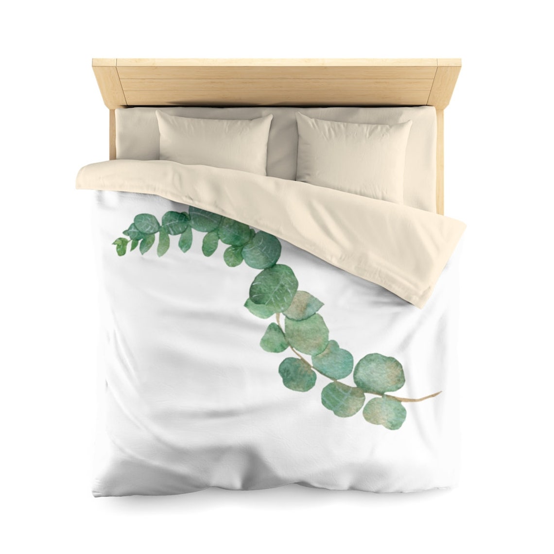 Eucalyptus duvet cover Twin or Queen duvet cover Watercolors Etsy