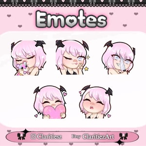 Kawaii Succubus Girl Emotes (Twitch/Discord)