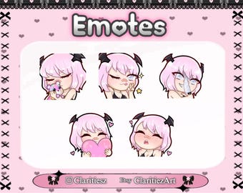 Kawaii Succubus Mädchen Emotes (Twitch/Discord)
