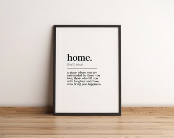 Home Definition Quote, Home Quote, Printable, Homely Art, Quote Print, House Warming, Digital Download Wall Art