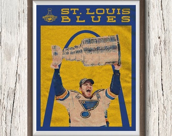 St. Louis 2019 Blues Stanley Cup Champions Poster Impresión digital