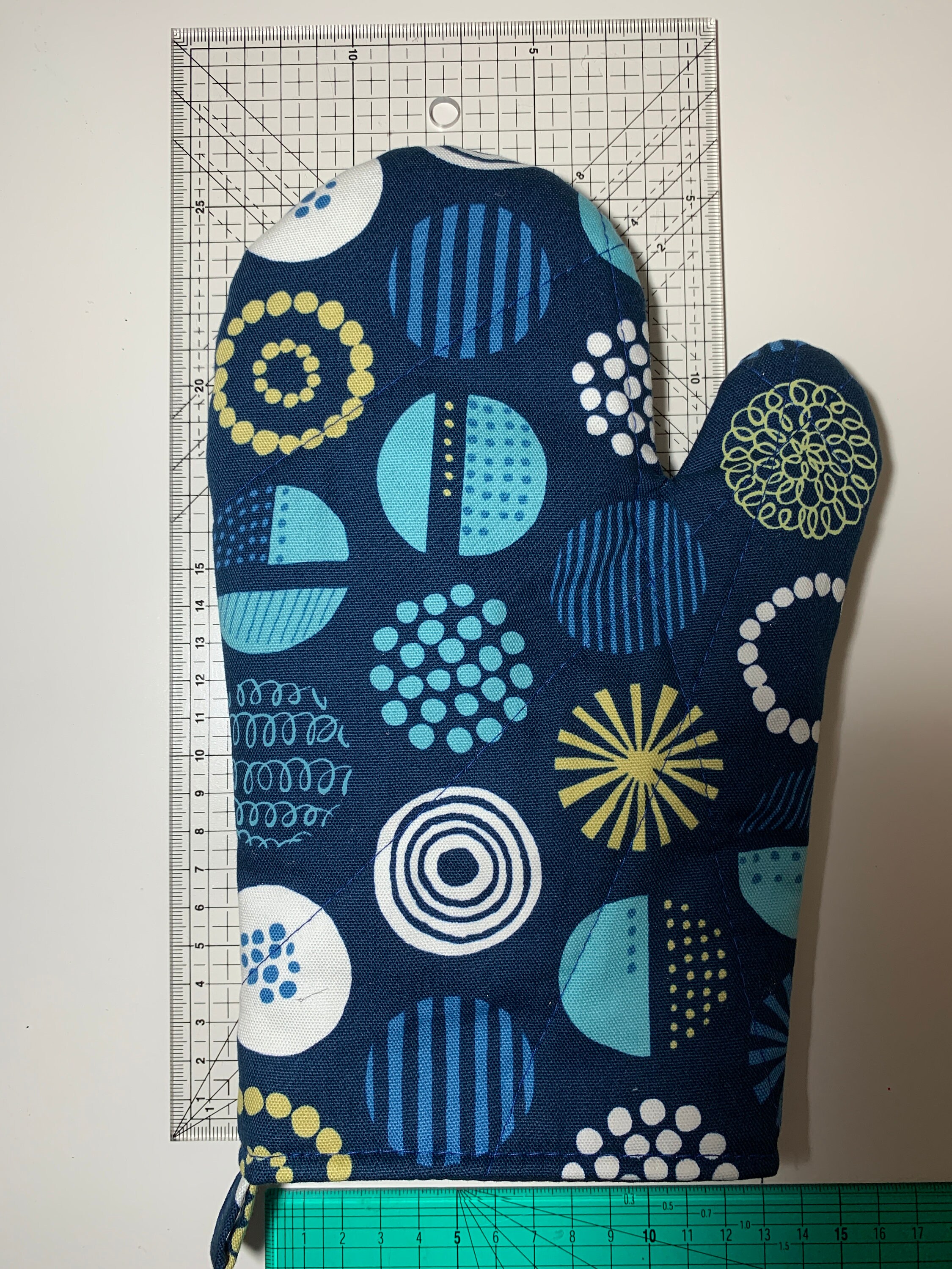 Oven Mitts heat resistant with Insul Bright BattingBlue Etsy