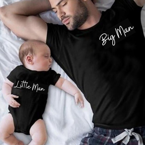 Big Man Little man Shirts, Fathers day gift, Matching Dad and son Tops, Dad and baby, new dads gift for fathers day, daddy gift from baby