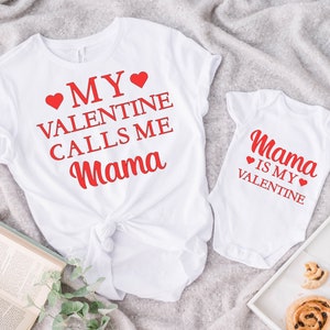 Matching Mama and Baby Valentine&#39;s Day T-Shirts