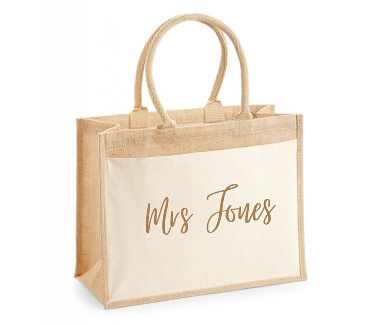 Personalised Jute Teacher Tote Bag, End of Term Gift bild 5