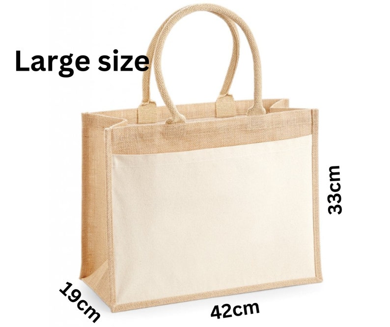 Personalised Jute Teacher Tote Bag, End of Term Gift bild 8