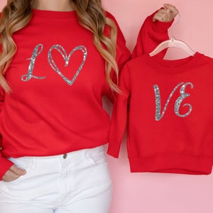 Matching mum and daughter sweatshirt set,  Mum and son matching, matching family christmas, gift for mum from daughter, from son , birthday
