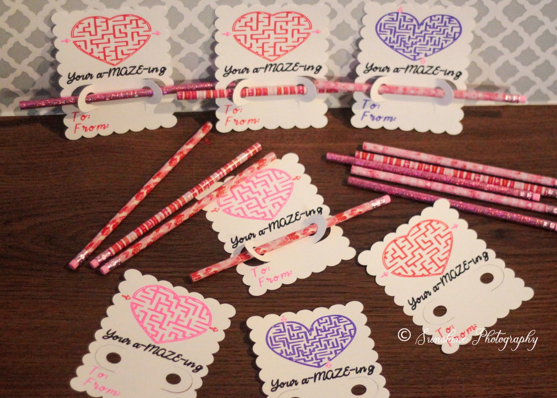 AMAZEing Valentine Cards Valentine's Day Gift Favors Etsy