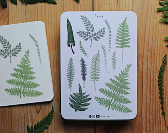 Fern Stickers - Decorative Bulletjournal Supplies, Planning & Journaling Sticker, Botanical Decorative Stickers