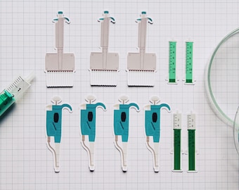 Ensemble d’autocollants scientifiques - Fournitures Bulletjournal, autocollants de planification et de journalisation, autocollants Labjournal