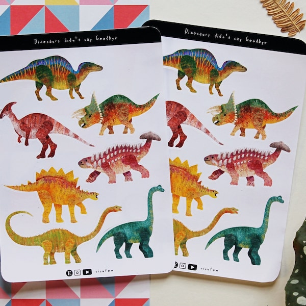 Dinosaurier Sticker, Dino Sticker, Dinosaur Stickers, Animal Stickers, School Sticker, Dino Aufkleber, Dinosaurier Aufkleber, Kids Sticker