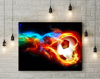 Football Canvas Etsy