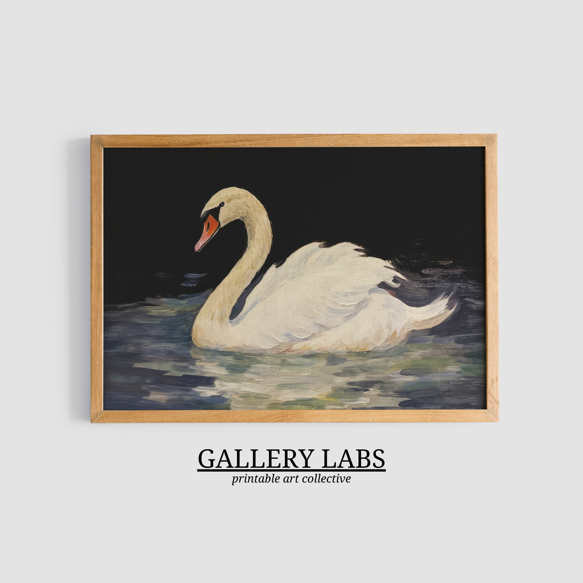 Antique Swan Painting • Vintage Nursery Art (digital Print) - Etsy
