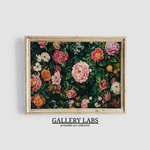 Botanischer Garten Ölgemälde • Wildblumen Druck • Vintage Natur Wandkunst • Rustikales Cottagecore Dekor • Blumenkunst • Antikes Blumendekor