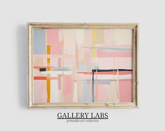 Abstract Pink Retro Print • Modern Wall Decor (Downloadable Art)