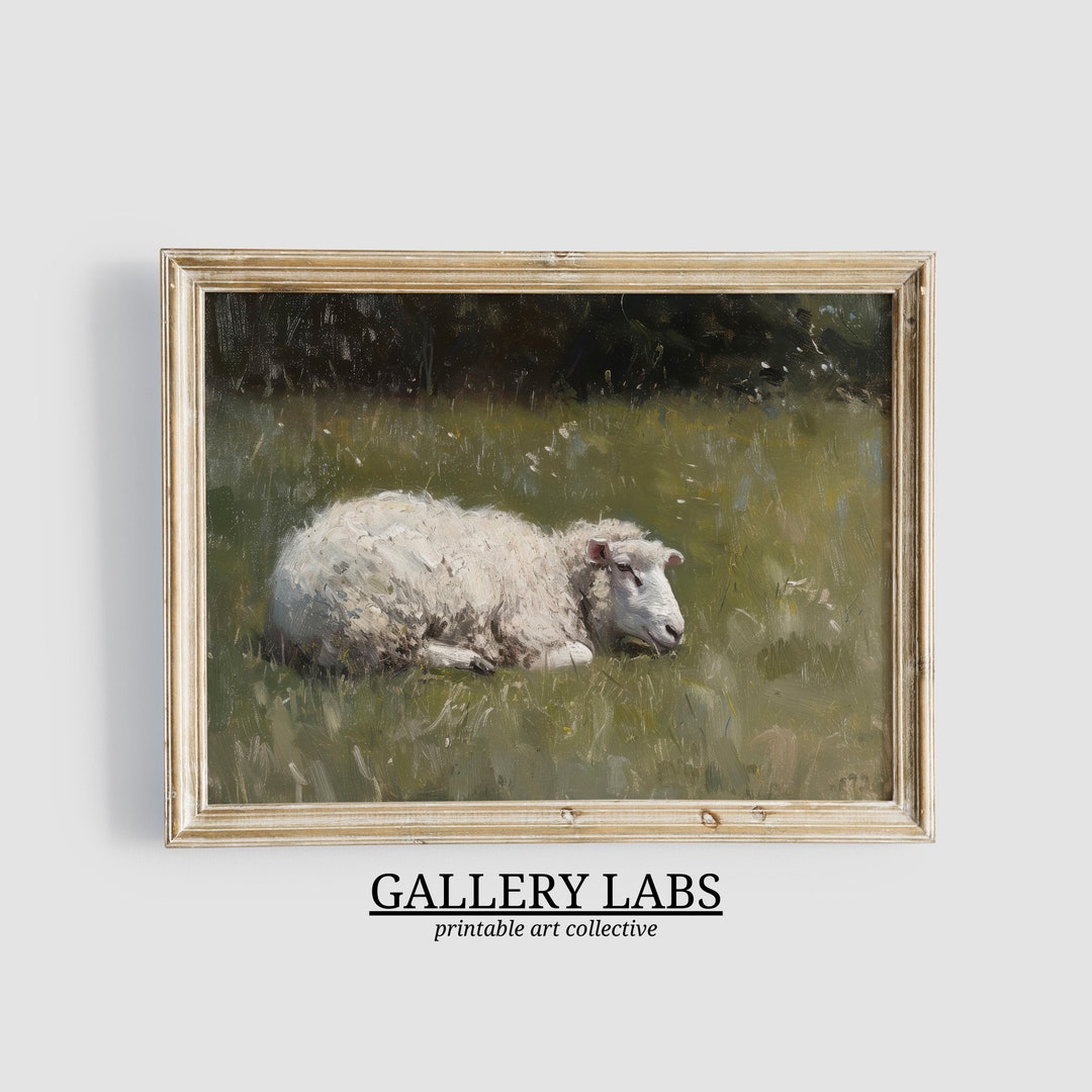 Sheep Painting • Countryside Wall Art • PRINTABLE Spring Decor • Farm ...
