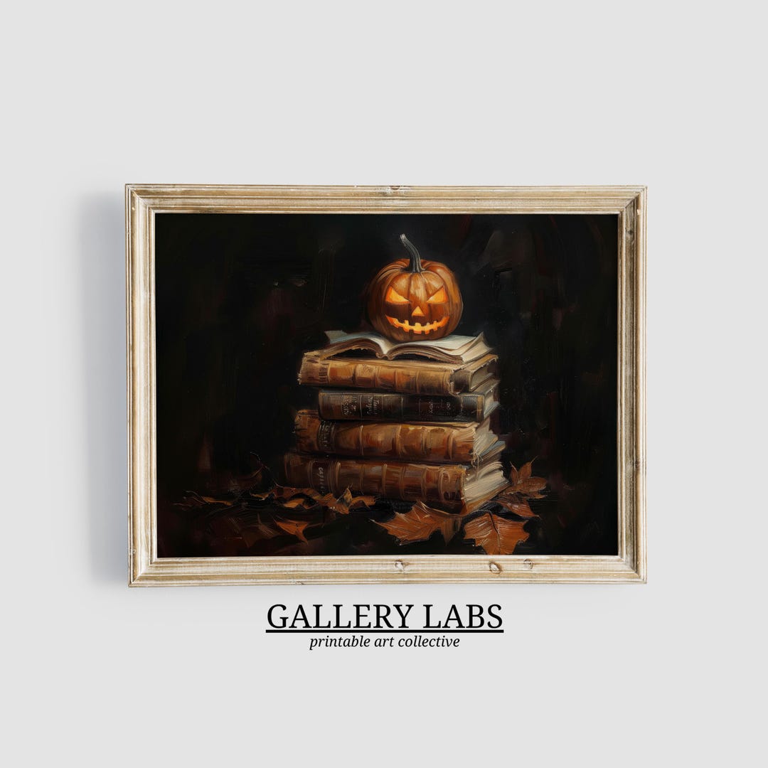 Jack O Lantern Painting Halloween Decor PRINTABLE Halloween Wall Art ...