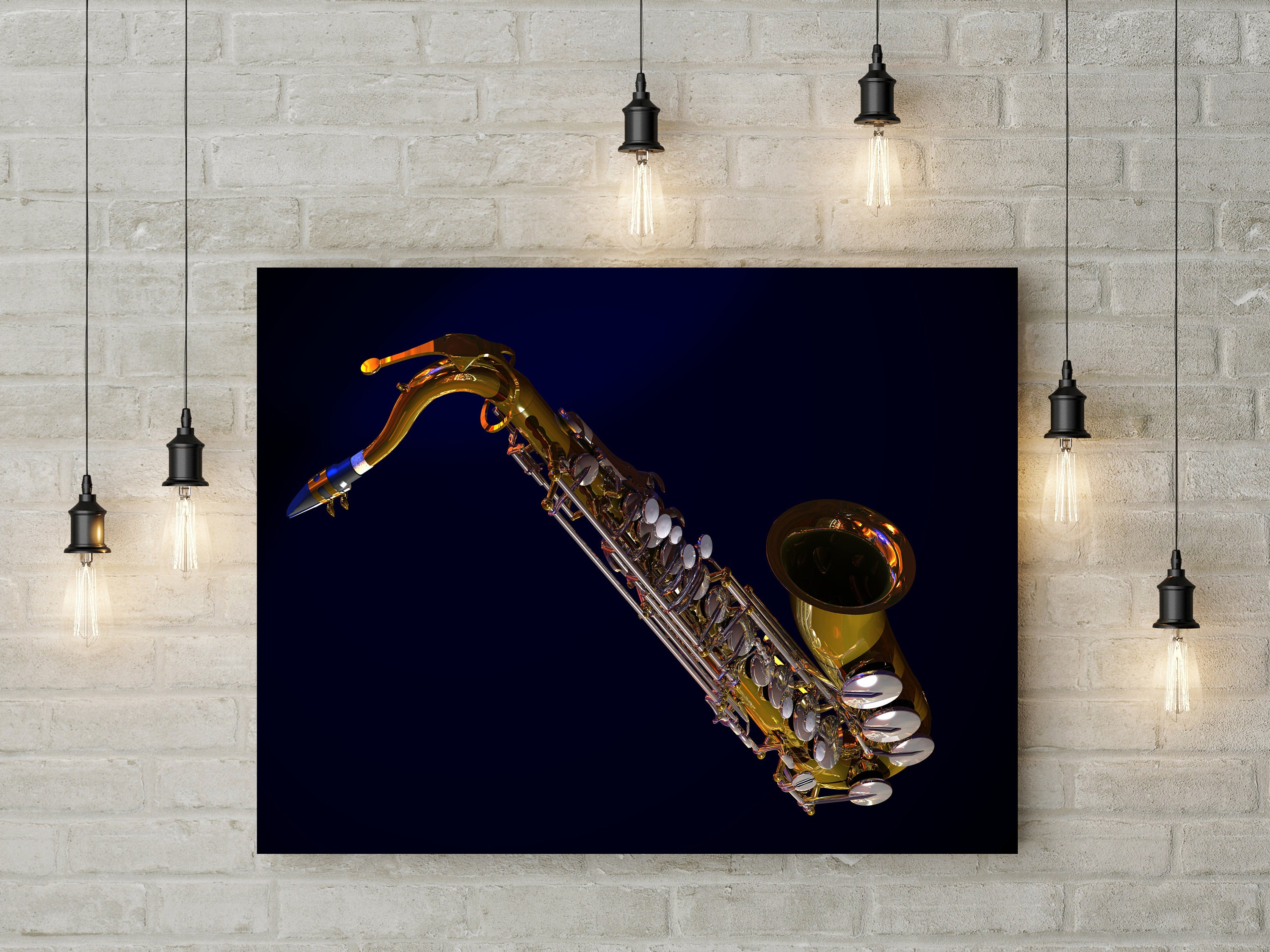 Saxophone Canvas UK Wall Art Decor Picture Print Gift Him Her Etsy