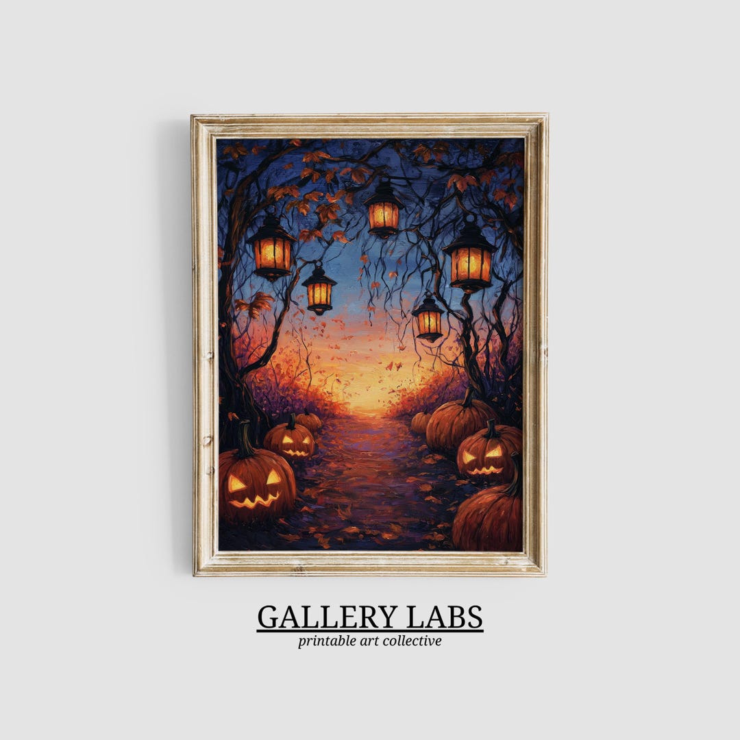 Jack O Lantern Print • Moody Halloween Art (digital Download) - Etsy