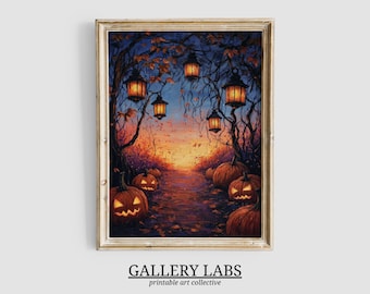 Jack O Lantern Print • Moody Halloween Art (Digital Download)