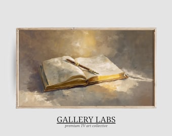 Open Book Samsung Frame TV Art • Resolution Diary Screensaver (Digital Download)