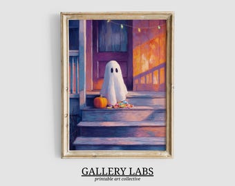 Vintage Ghost Print • Rustic Halloween Wall Decor (Digital Download)